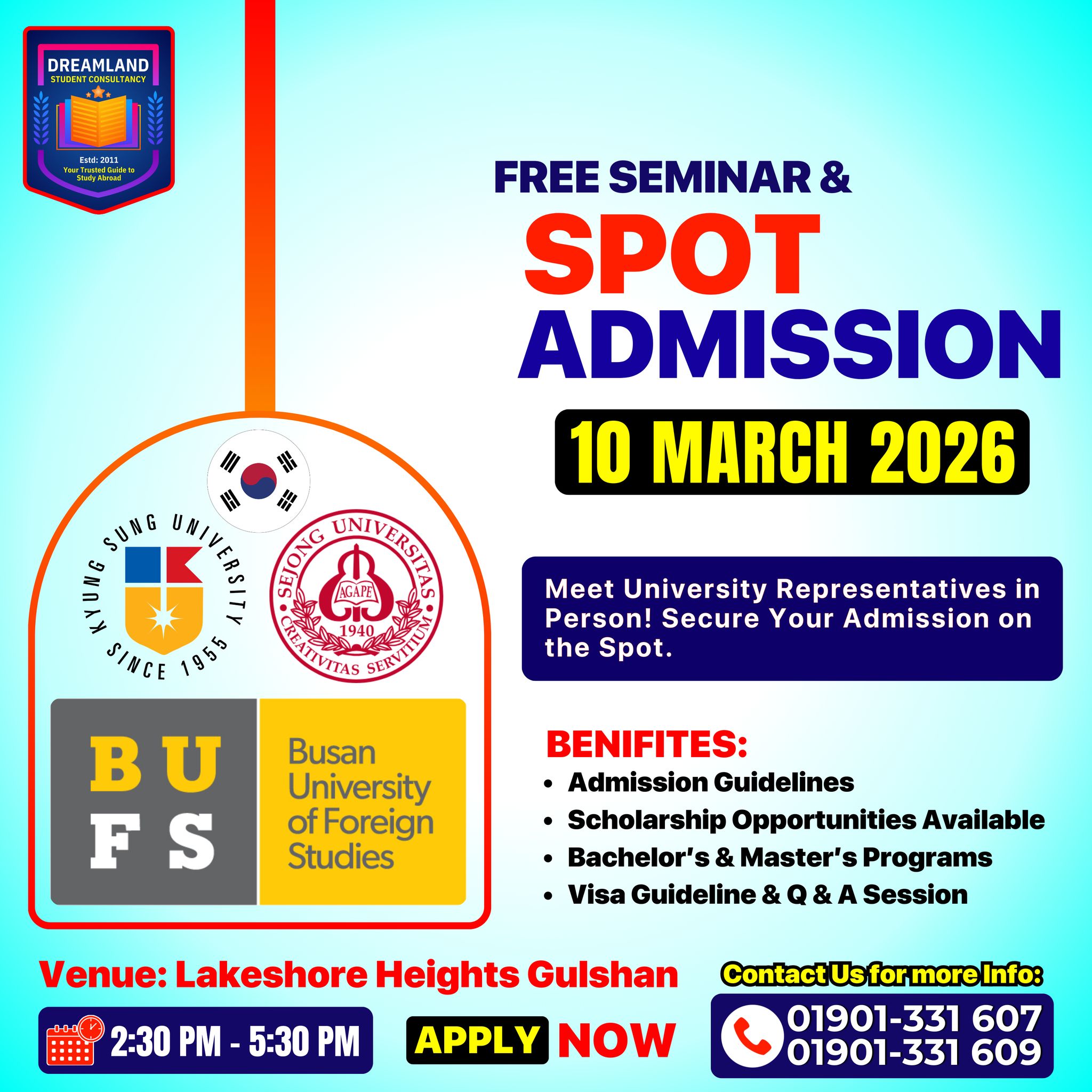 South Korea Spot Admission